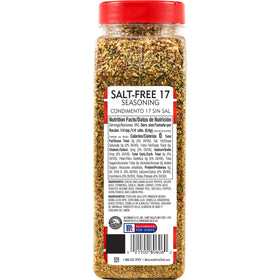 Lawry's Salt-Free 17 Seasoning dispensing pour demonstrates controlled seasoning without adding salt