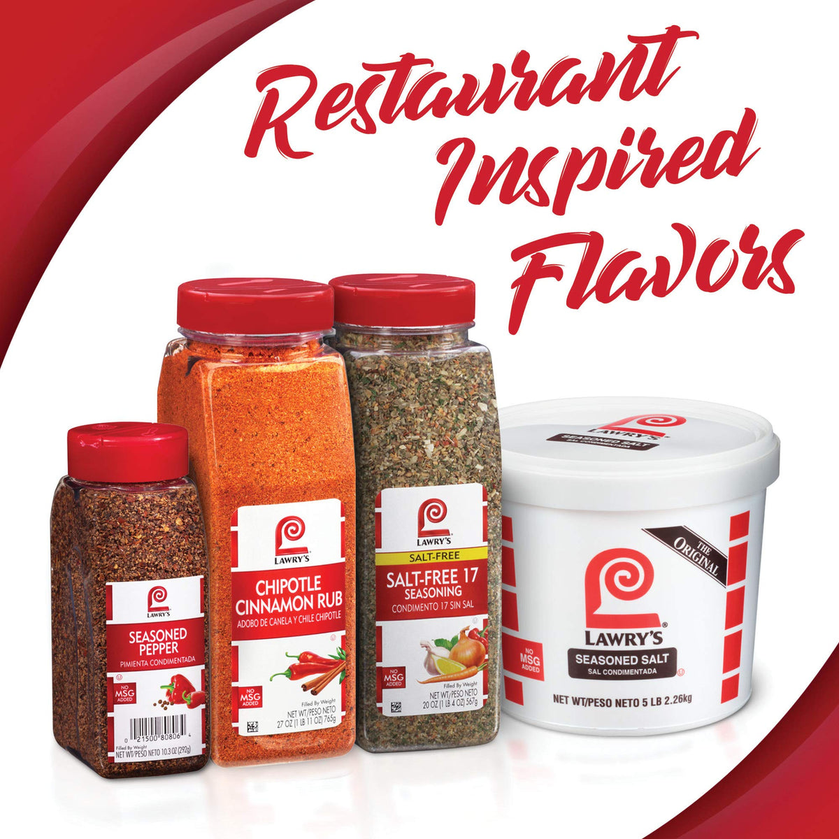 Close-up of Lawry's Salt-Free Lemon & Pepper spices showing bright citrus notes