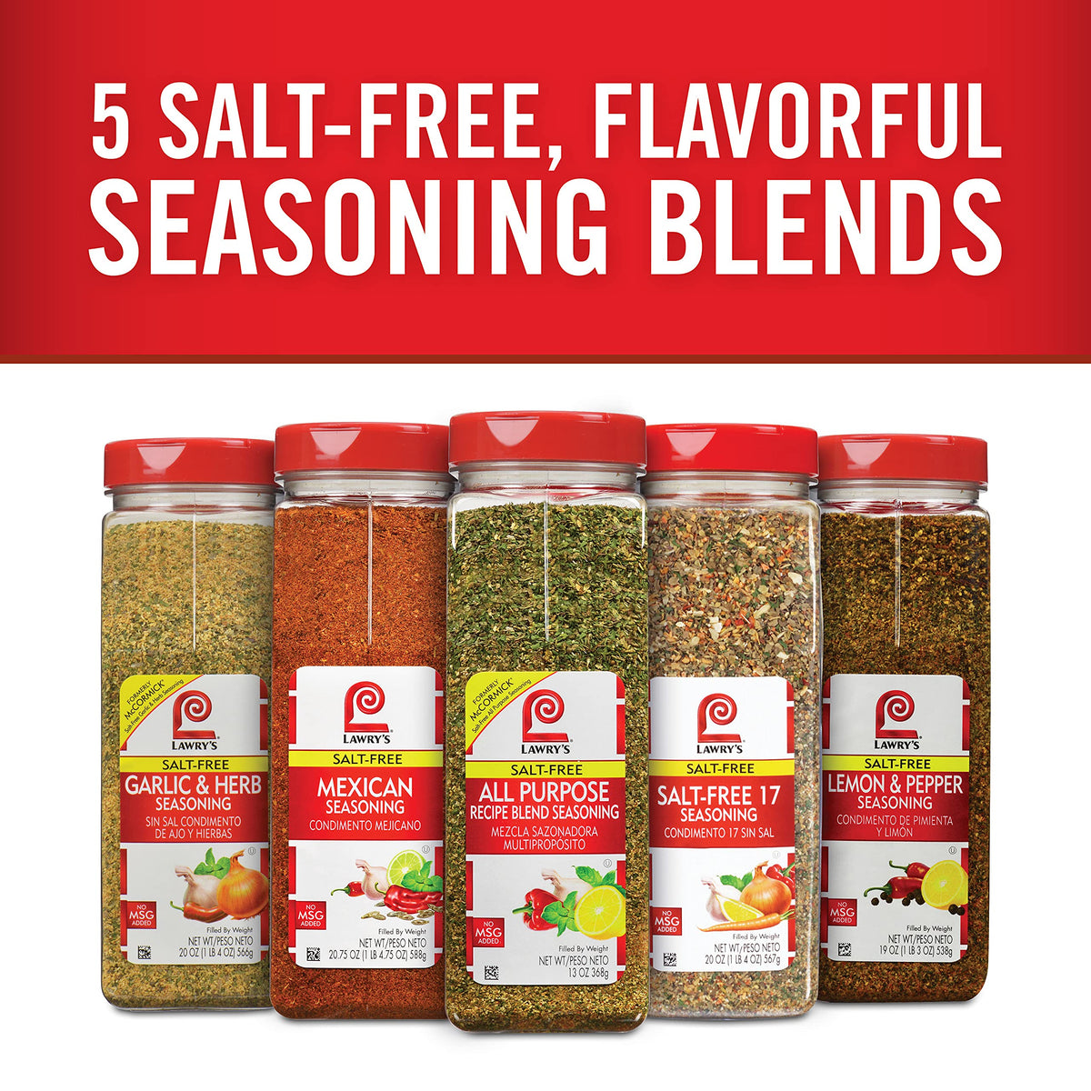Popcorn dusted with Lawry's Salt-Free Lemon & Pepper for tangy crunch