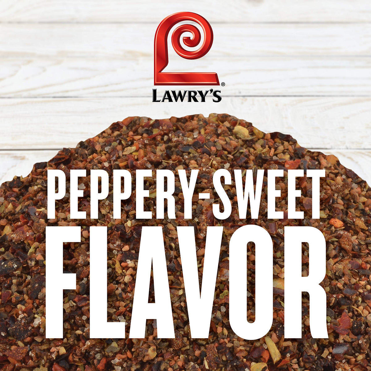 Lawry's Seasoned Pepper ingredient blend with sugars, peppers and spices