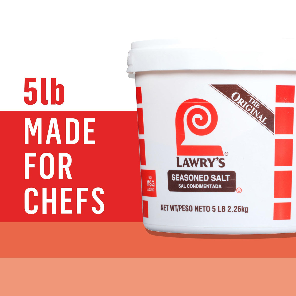 Lawry's Seasoned Salt in pantry for long shelf life.