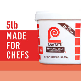 Lawry's Seasoned Salt in pantry for long shelf life.