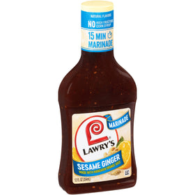 Lawry's Sesame Ginger Marinade bottle front enhances meals with bold flavor