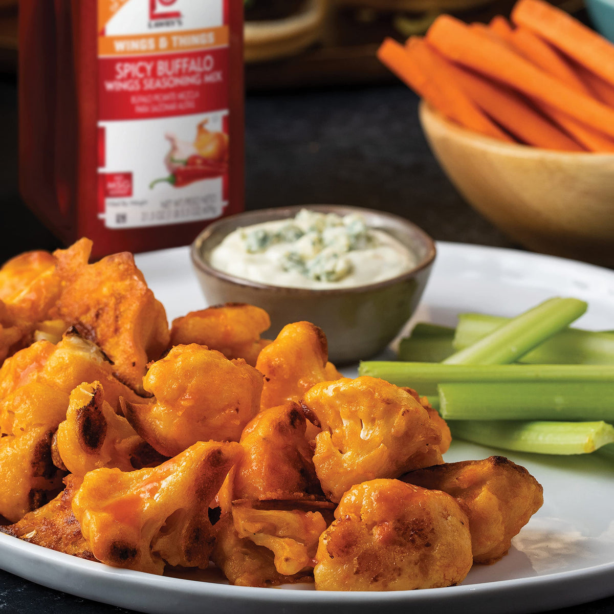 Lawry's Spicy Buffalo Wings Seasoning Mix to create buffalo sauce.