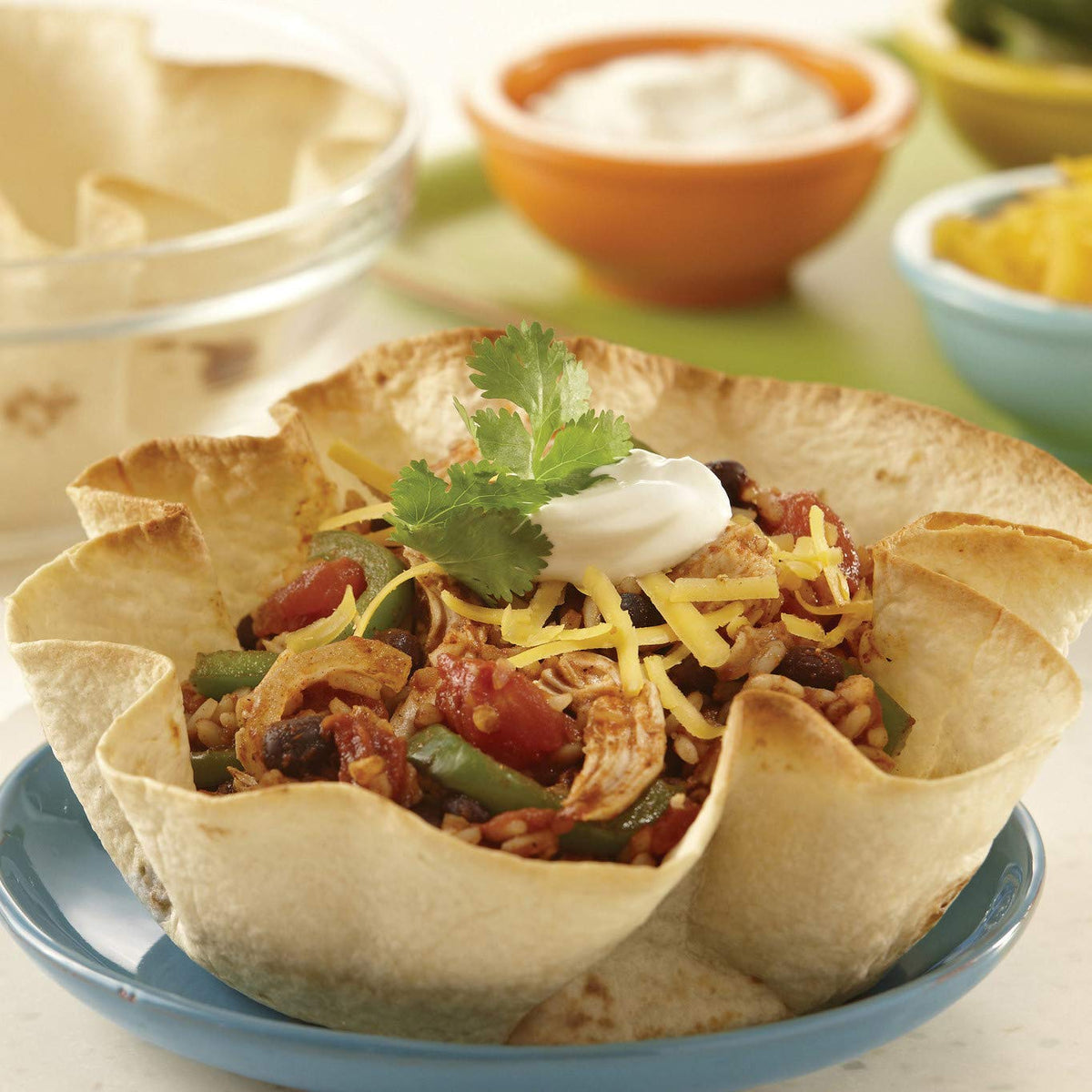 Lawry's Taco Spices and Seasonings Mix spice blend over seasoned ground beef.