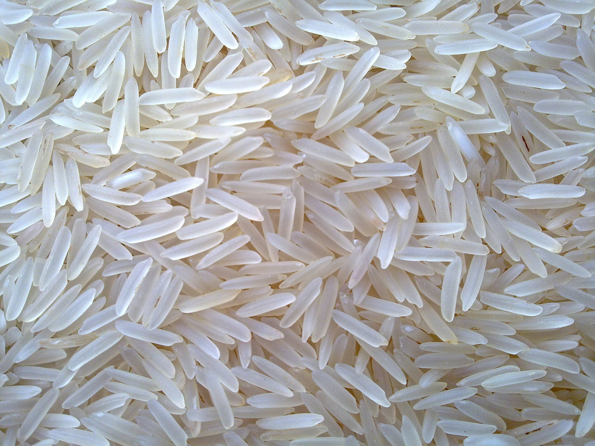Laxmi Basmati rice ready-to-cook grains, ideal for pilafs and stir-fries.