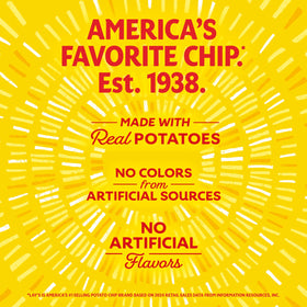 Lay's Barbecue 1oz bag side view easy to stash for lunch.