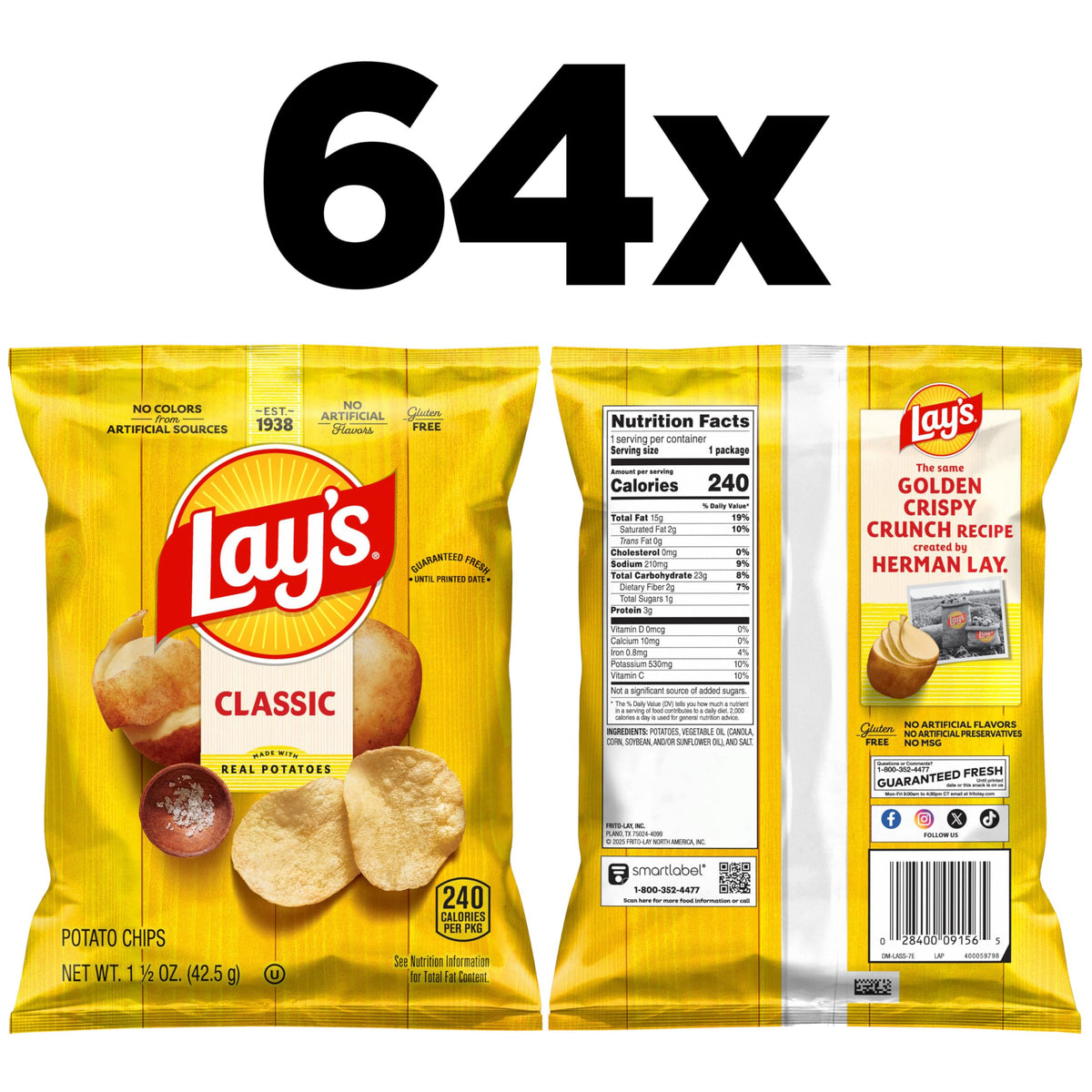 Single-serving Lay's bag for convenient on-the-go snacking