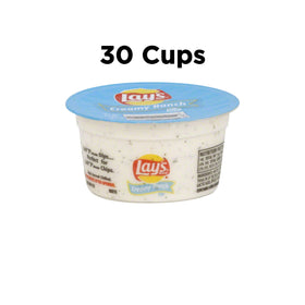 Lay's Dip Cups Creamy Ranch serving-size image demonstrates portion control