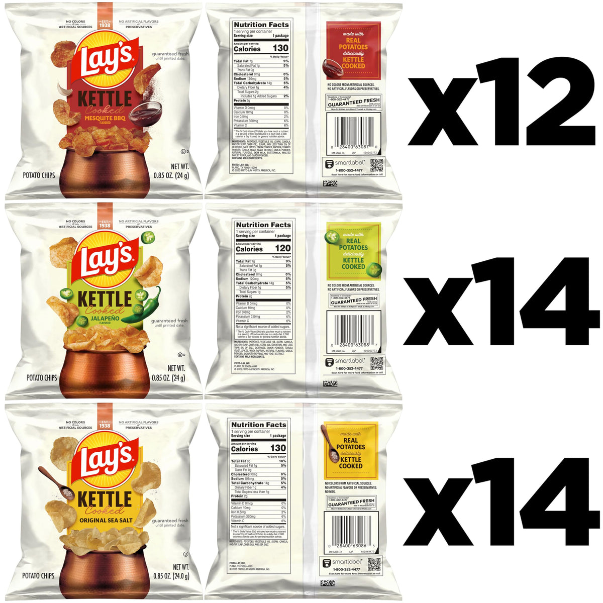 Lay's Kettle Cooked Jalapeño bag offering bold flavor for on-the-go snacking.