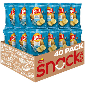 Lay's Salt & Vinegar chips bag front; crisp, tangy snack for on-the-go