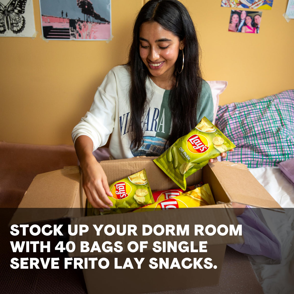 Lay's Variety Pack 40 bags display ideal for parties.