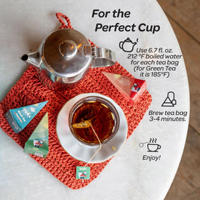 LAZIKA mint tea refreshes the palate for mindful breaks.