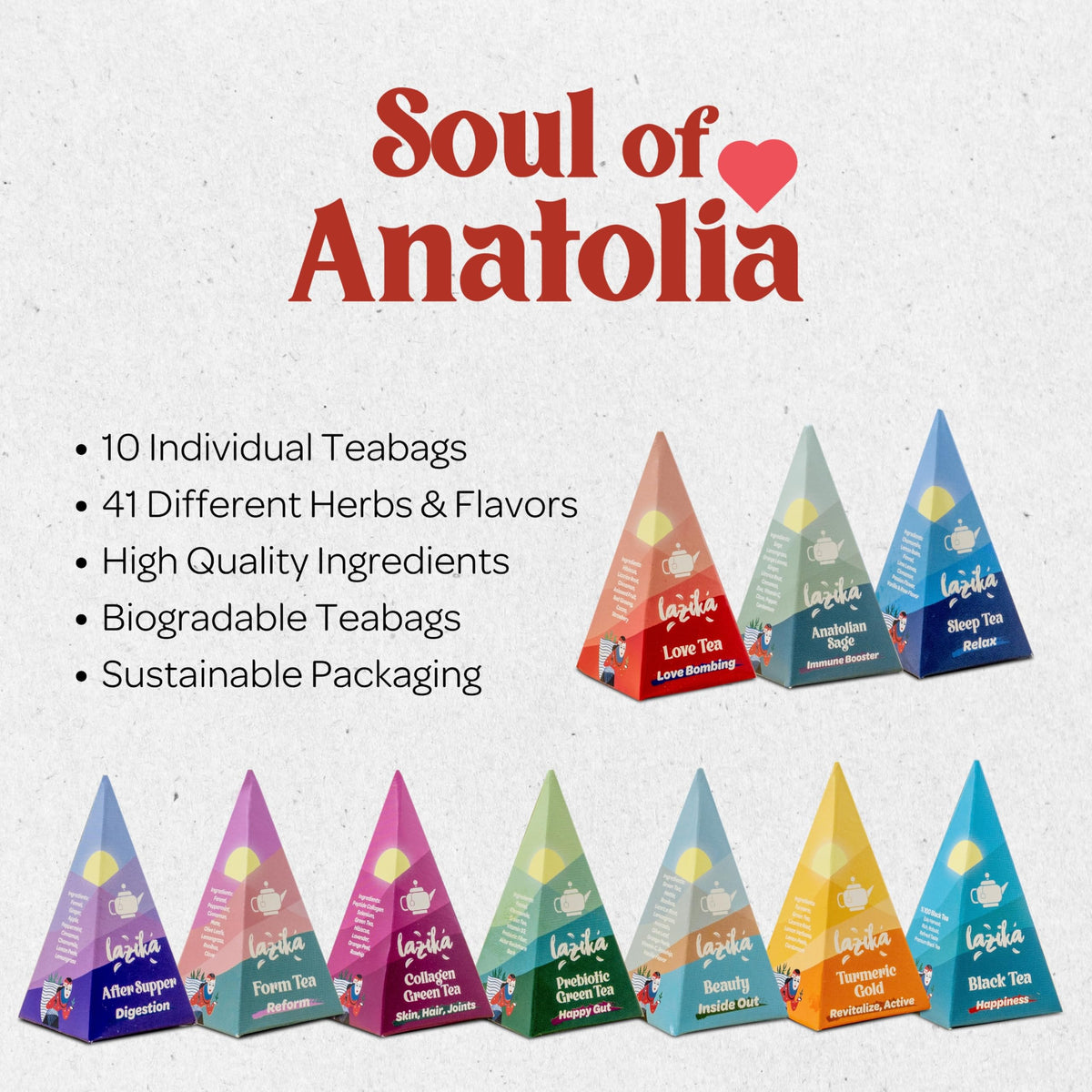 Lazika pyramid infuser bag for easy, fragrant brews at home.