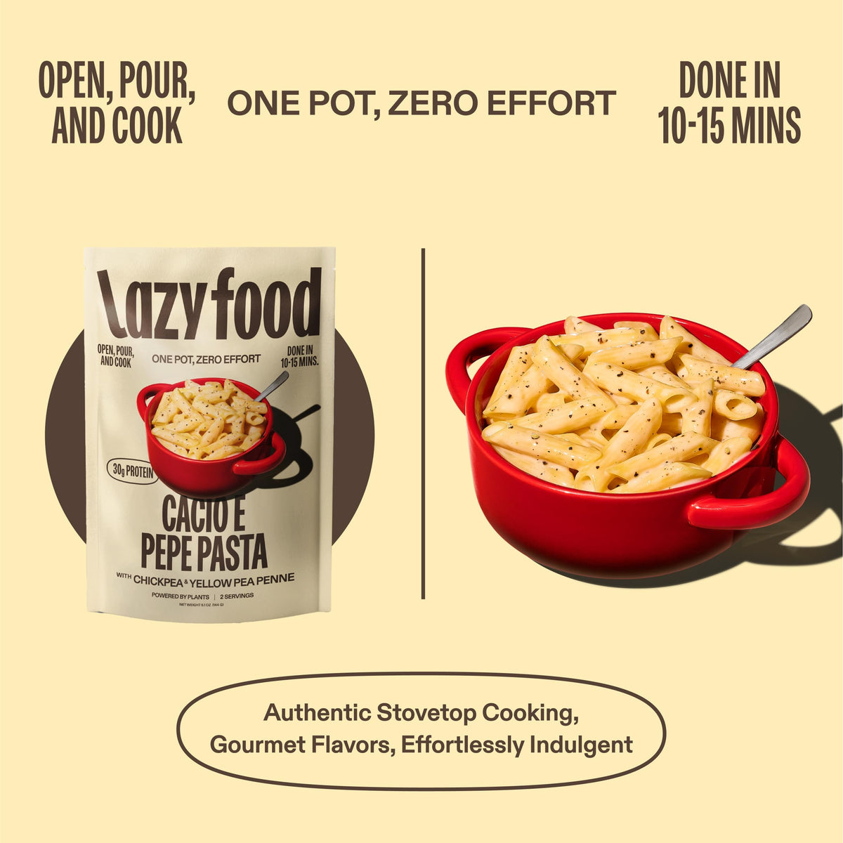 Lazy Food sustainable ingredients accompany ethical cooking and great flavor.