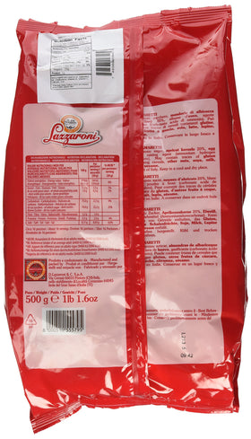 Lazzaroni Amaretti biscuits on plate, ideal with coffee.