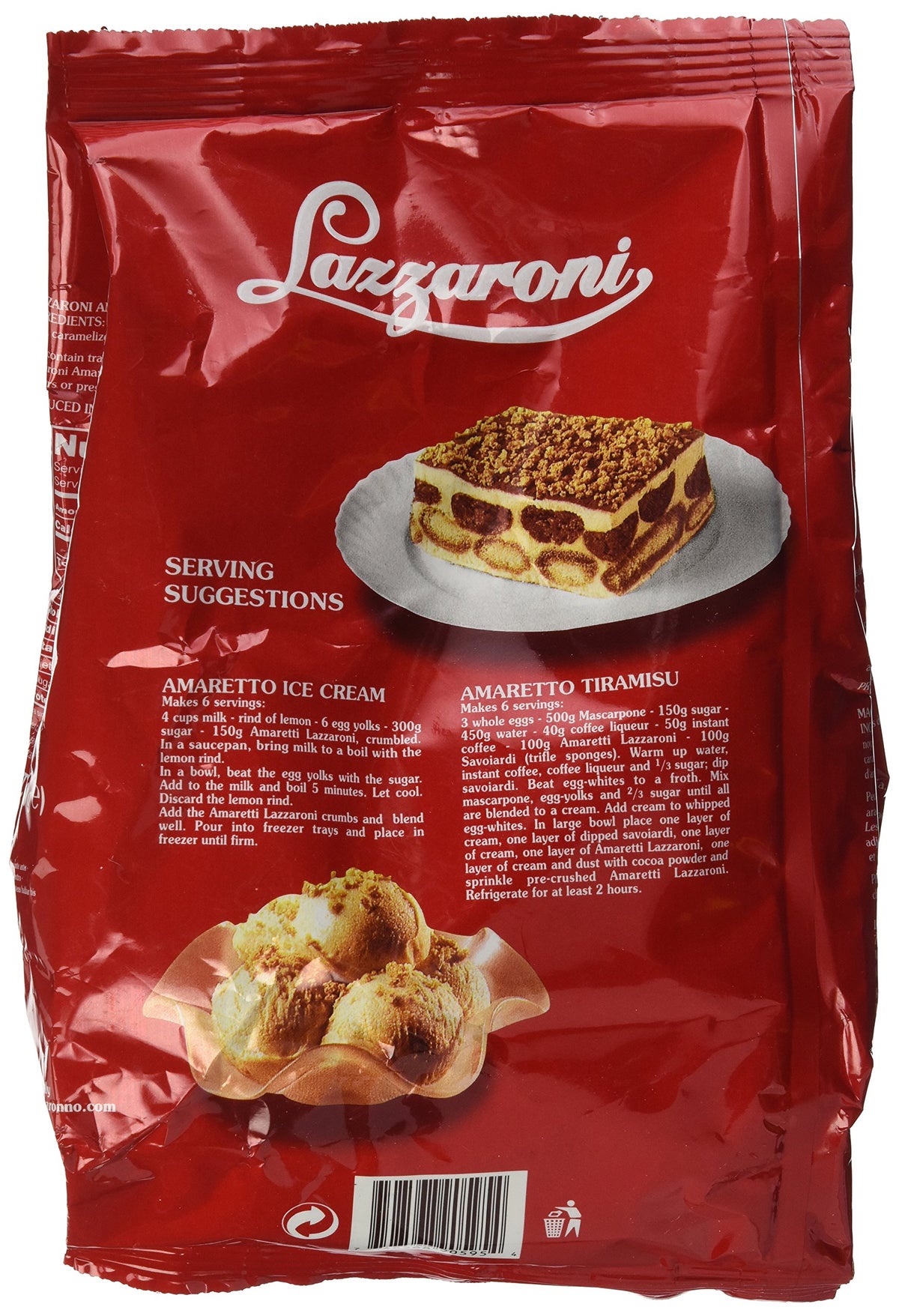 Lazzaroni Amaretti Snaps plated with wine, inviting delicate almond aroma and a crisp bite.