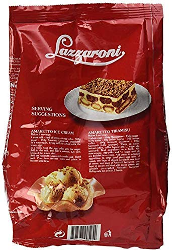 Lazzaroni Amaretti Snaps ingredients closeup, premium almond flavor.