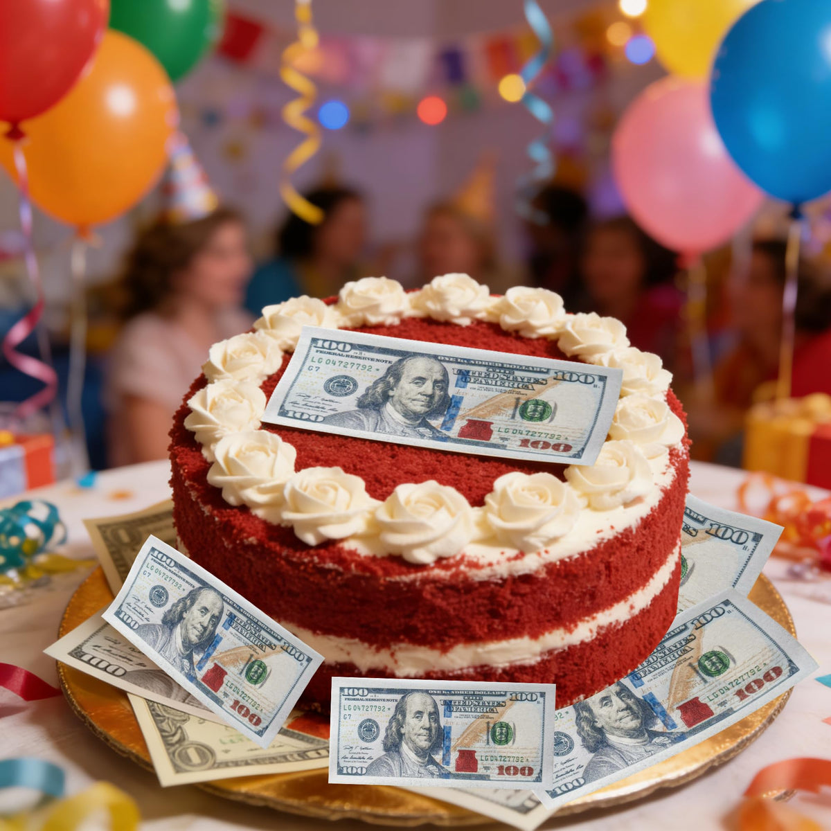 LcingTify cake toppers create currency visuals for birthdays and celebrations