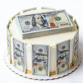 LcingTify edible 100-dollar bill topper for cupcakes adds bold currency-themed decoration