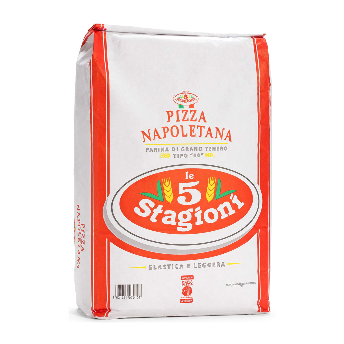 LE 5 STAGIONI 00 flour bag for premium Neapolitan dough preparation.