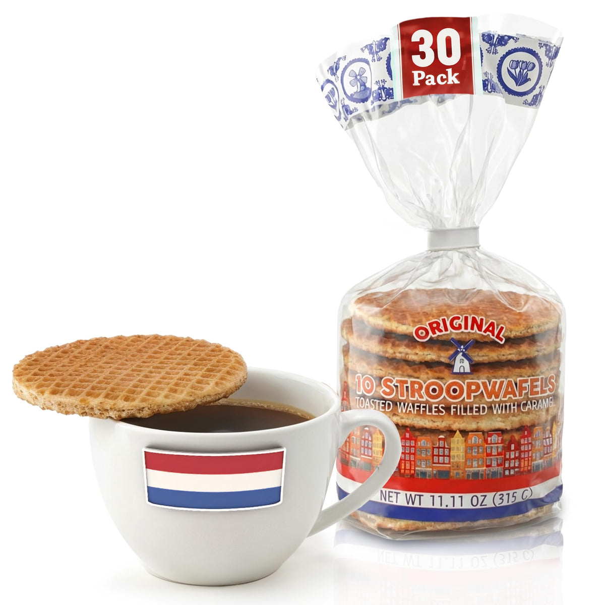Le Chic Patissier stroopwafels with soft toasted texture, perfect for tea-time snacks