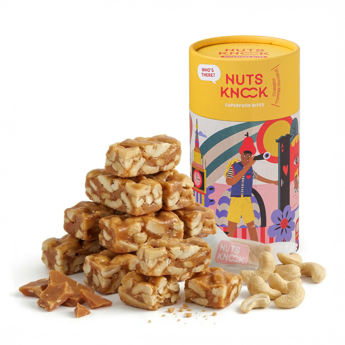 Le Foöd Co Nuts Knock packaging close-up showcases premium gift-ready design.