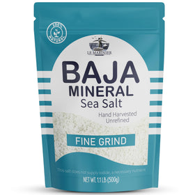 Le Marinier Baja salt fine grind bottle, ready for everyday seasoning.
