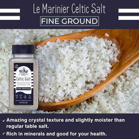 Le Marinier mineral-rich crystals indicate natural minerals and rich flavor.