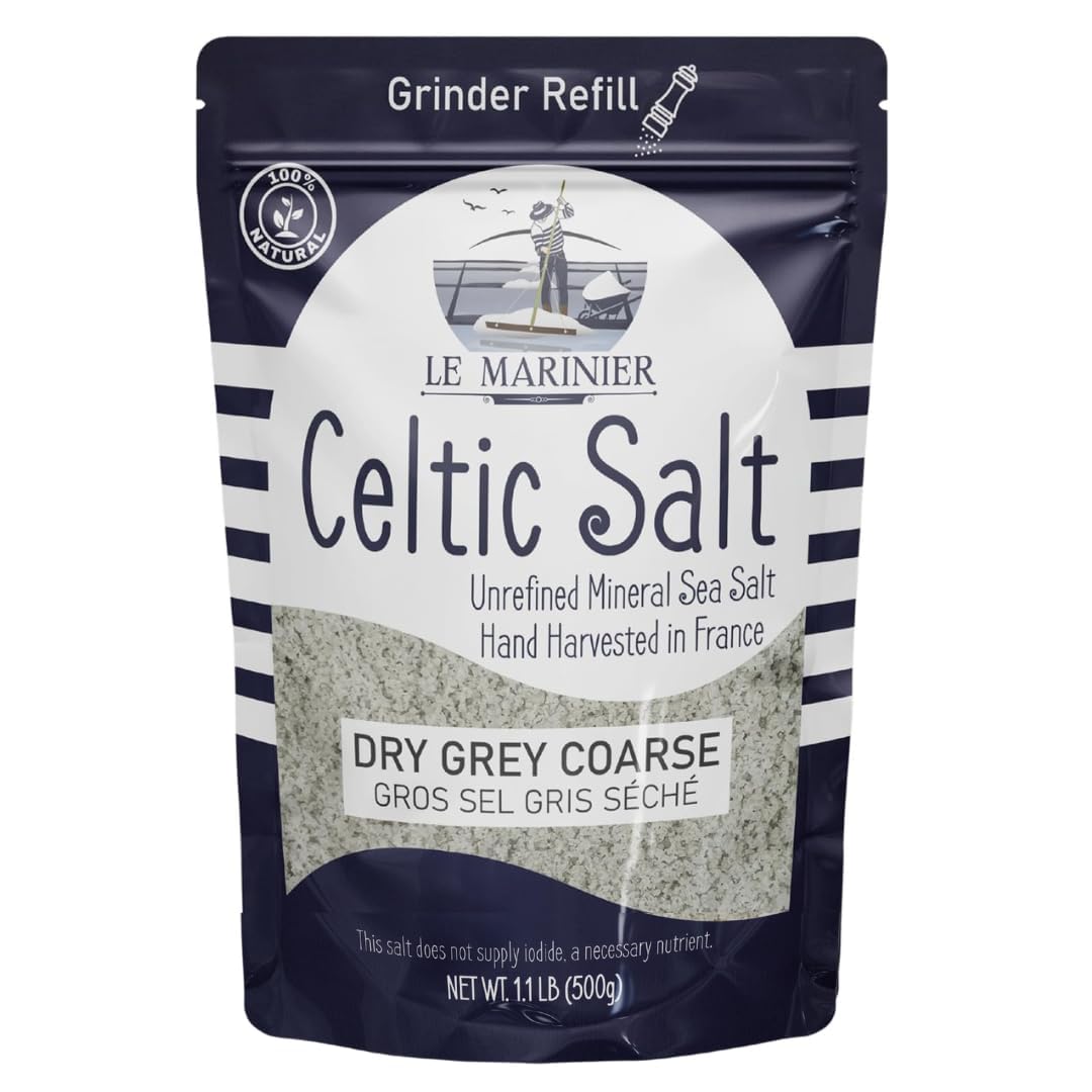 LE MARINIER Dry Grey Coarse sea salt crystals for grinder finishing and seasoning