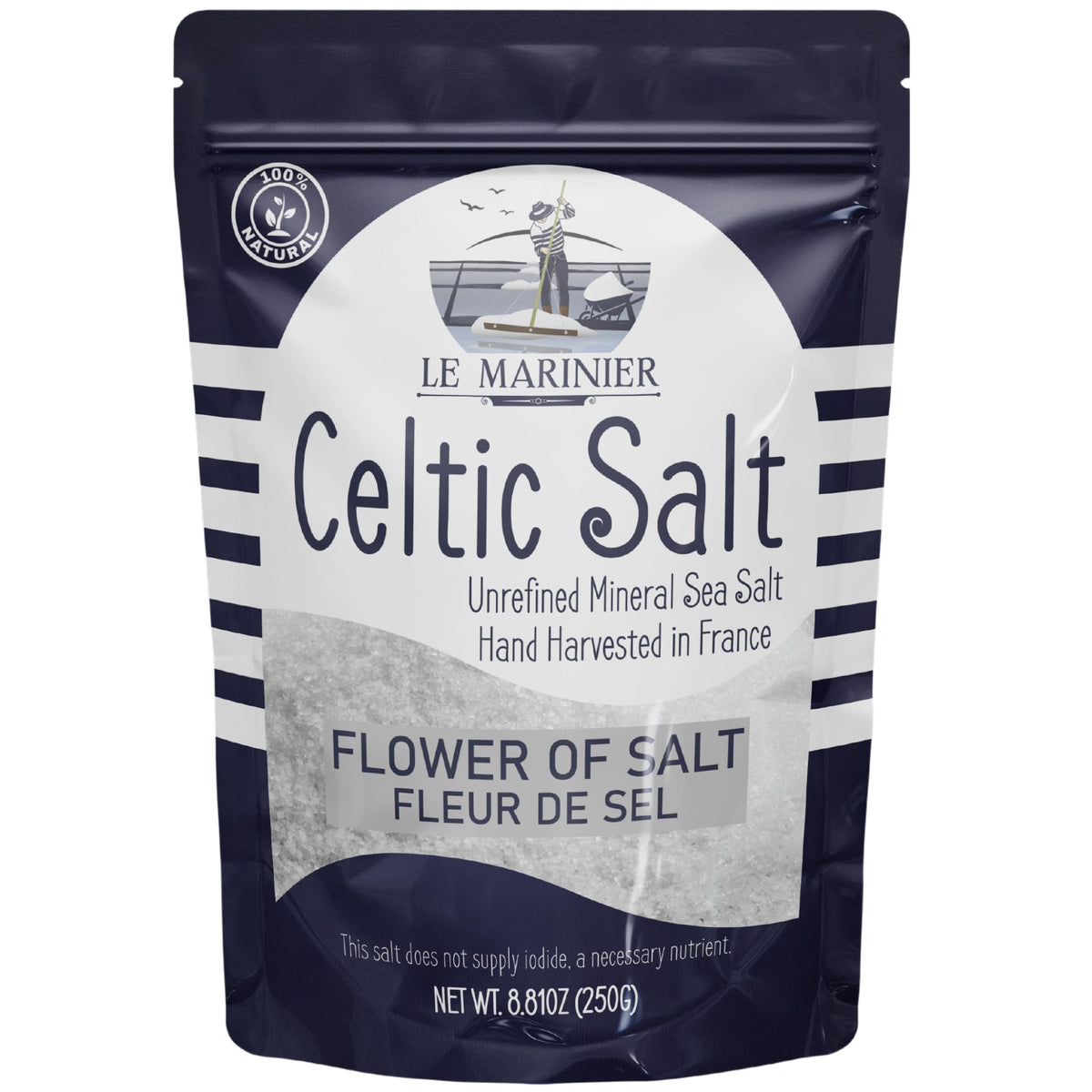 Le Marinier Fleur de Sel crystal close-up showing delicate finishing crystals