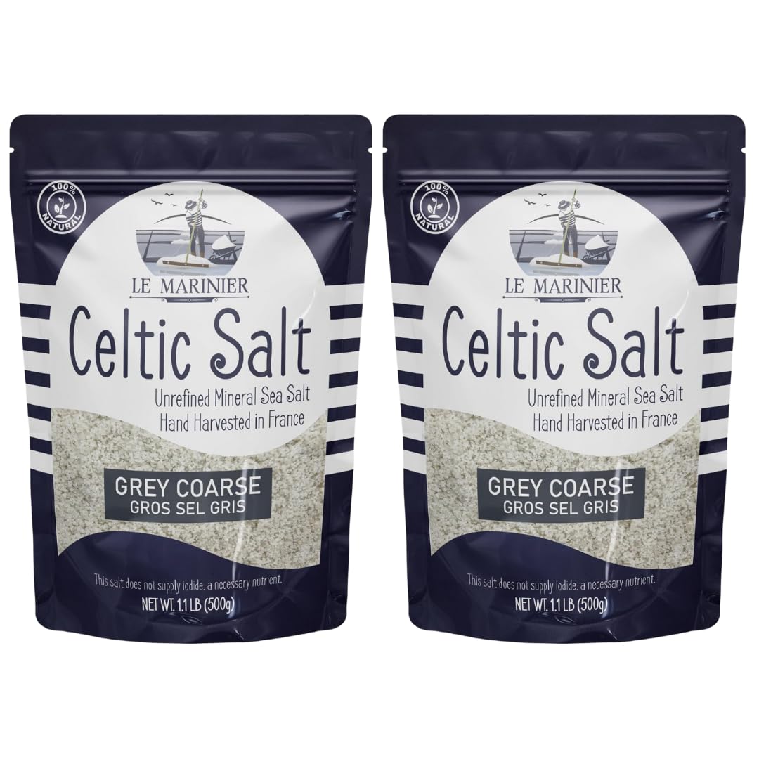 Le Marinier Grey Coarse salt bottle ready for finishing dishes with mineral flavor