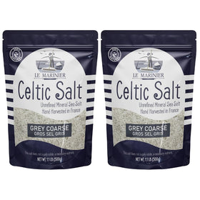 Le Marinier Grey Coarse salt bottle ready for finishing dishes with mineral flavor
