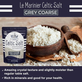 Le Marinier Grey Coarse salt packaging shows dual-pack box