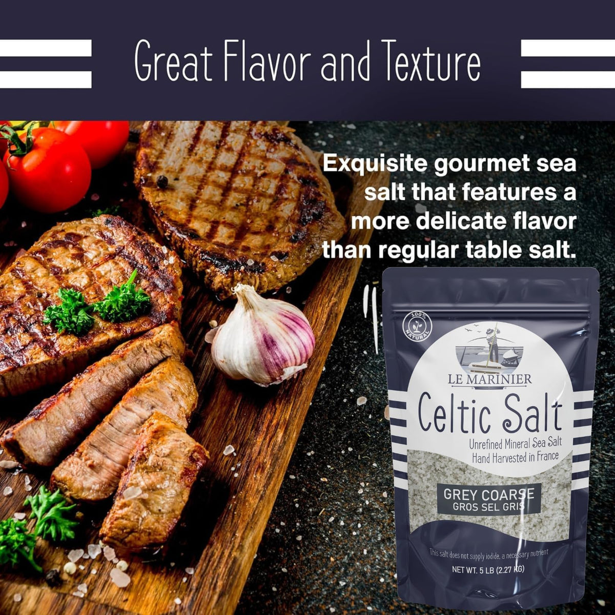 Mineral-rich salt provides magnesium and electrolytes for flavorful cooking.