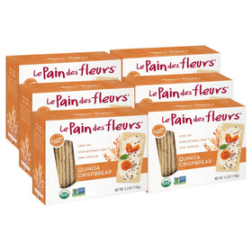 Le Pain des Fleurs quinoa crispbread pack front, gluten free and vegan