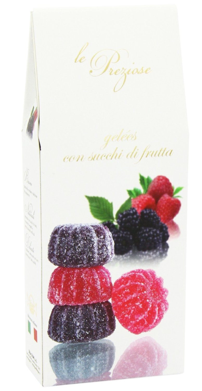 Le Preziose fruit jelly sweets in round shape, ideal for gifting and party snacks.