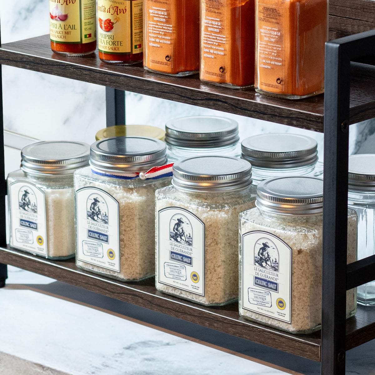 Le Saliculteur de Guerande-glass jar closeup showing plastic-free packaging and freshness