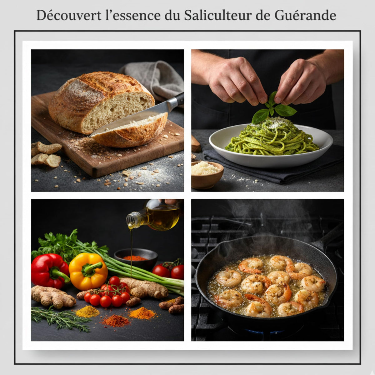 Le Saliculteur de Guerande glass jar on kitchen counter for everyday seasoning.