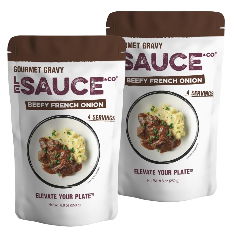 Le Sauce & Co beefy French onion gravy jar for easy weeknight meals