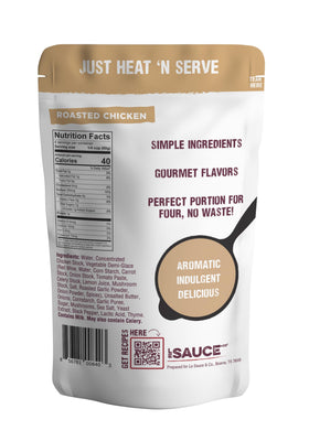 Le Sauce & Co Gravy drizzled on mashed potatoes for creamy, savory finish.