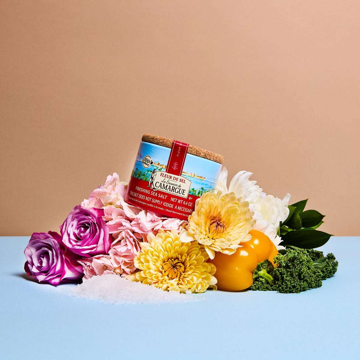 Le Saunier De Camargue Fleur de Sel hand-harvested crystals for nuanced finish
