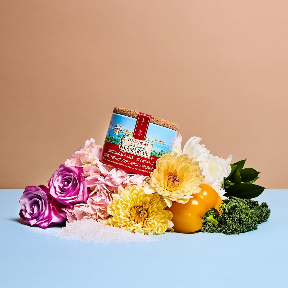 Le Saunier De Camargue fleur de sel dessert hints at balanced savory-sweet notes.
