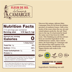 Le Saunier De Camargue Fleur de Sel pack shows a convenient two-pack for daily use