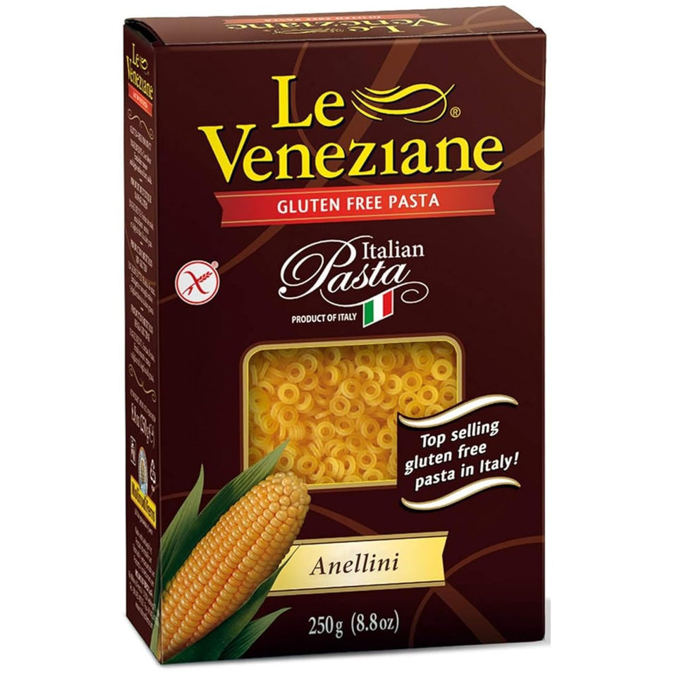 Le Veneziane Anellini gluten-free pasta 2-pack front view