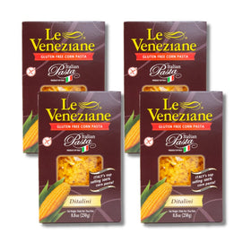 Le Veneziane Ditalini Pastina front-pack showing gluten-free authenticity for families