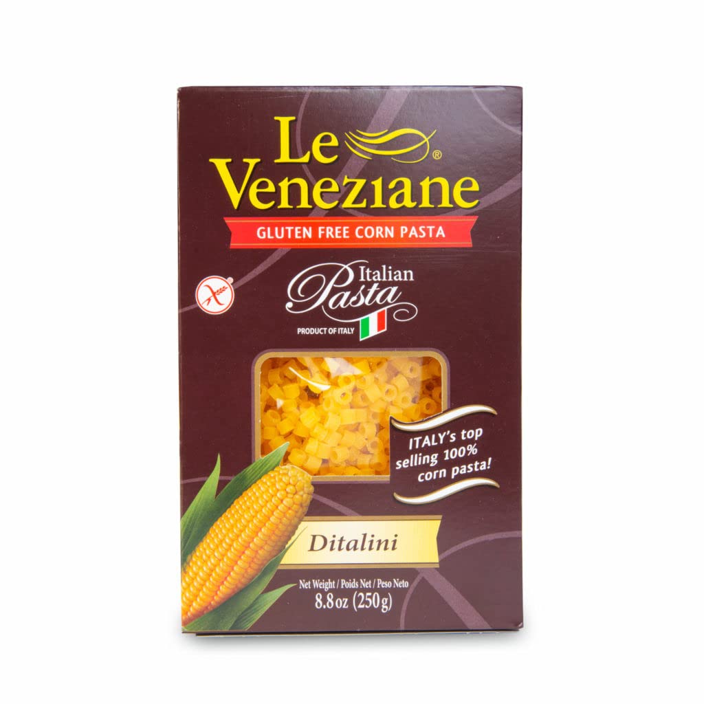 Uncooked Le Veneziane Ditalini Pastina bundles for quick weeknight meals