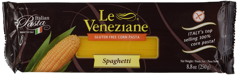 Le Veneziane gluten-free spaghetti 4-pack front view for quick, satisfying meals.