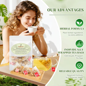 LEAFHAVEN Herbal blend display with chicory, gardenia, honeysuckle and more.