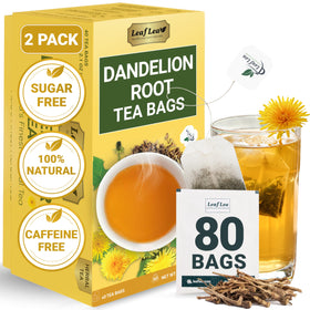 LeafLea 80 Dandelion tea bags packaging preserves premium freshness